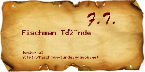 Fischman Tünde névjegykártya